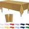 Edge Collections – 54" x 108" – Gold Plastic Disposable Tablecloths for Party Tables – 2 Pieces